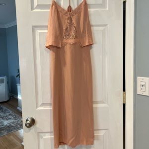 NWT Madewell Slip Dress with Lace Details Pink